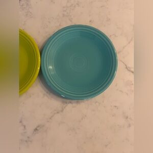 Fiesta Round Salad Plates Set of 2 7.25" Green Turquoise EUC